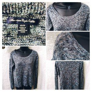 American Eagles Outfitters Crewneck Pullover Blue Sweater Women's Size X…